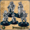 Dragonkin Commoners mini set for dnd - EC3D | Townsfolk | Dragonborn | Male | Female | Merchant | 28mm 32mm | Pathfinder | Fantasy, Villager