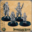 Kiss of Death Assassins mini set for DnD - EC3D | Elf | Dwarf | Human | Halfling | Female | 28mm 32mm | Pathfinder | Fantasy
