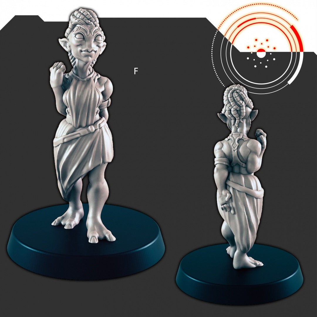 Sci-Fi Cantina Crew mini set - EC3D | Legion | Cyberpunk | Starfinder | Scifi | Futuristic | Cybernetic | Alien | Male | Female