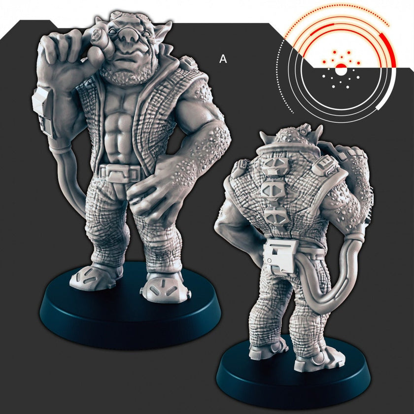 Sci-Fi Cantina Crew mini set - EC3D | Legion | Cyberpunk | Starfinder | Scifi | Futuristic | Cybernetic | Alien | Male | Female