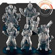 Sci-Fi Crew #1 mini set - EC3D | Legion | Cyberpunk | Starfinder | Scifi | Futuristic | Cybernetic | Alien | Human | Male | Spaceship