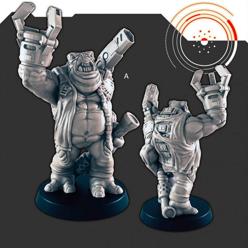 Sci-Fi Crew #1 mini set - EC3D | Legion | Cyberpunk | Starfinder | Scifi | Futuristic | Cybernetic | Alien | Human | Male | Spaceship