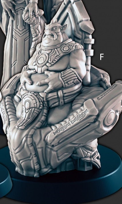 Sci-Fi Galactic Council mini set - EC3D | Legion | Cyberpunk | Starfinder | Scifi | Alien | Futuristic | Cybernetic | Human | Male | Female
