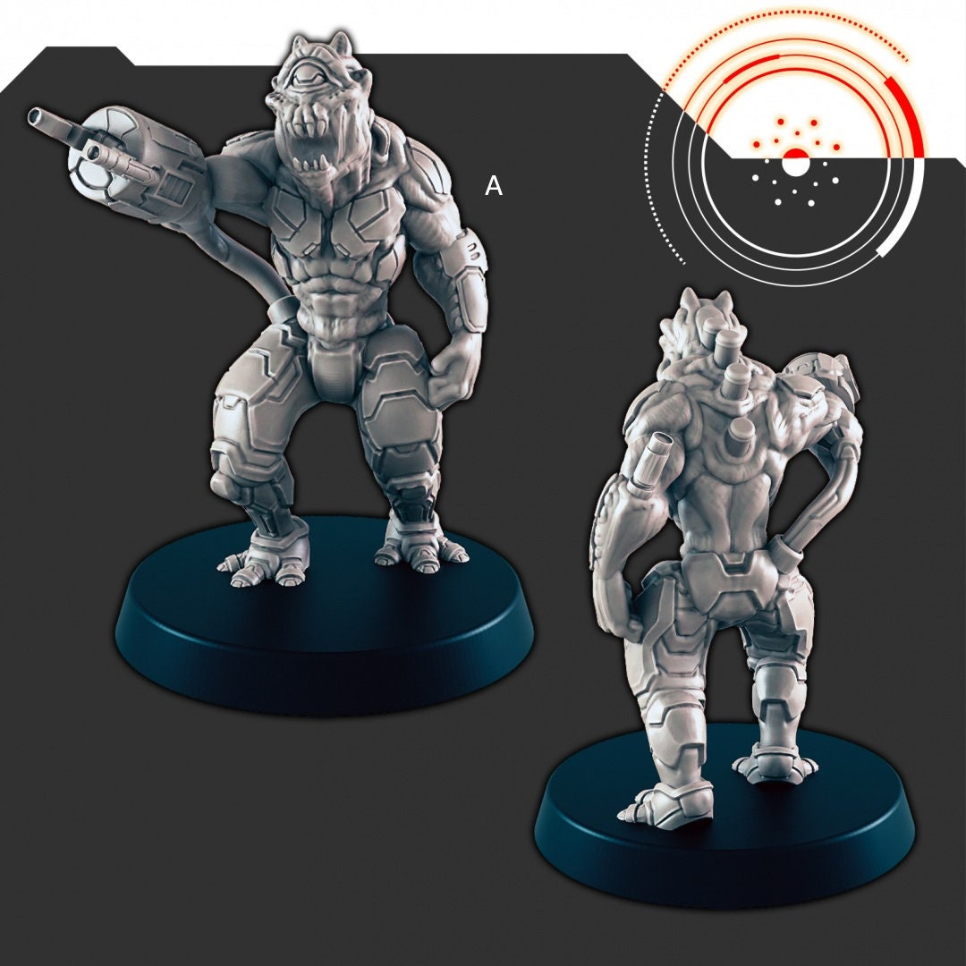 Sci-Fi Alien Hive mini set - EC3D | Legion | Cyberpunk | Starfinder | Scifi | Futuristic | Cybernetic | Alien Hive | Male | Female |Infected