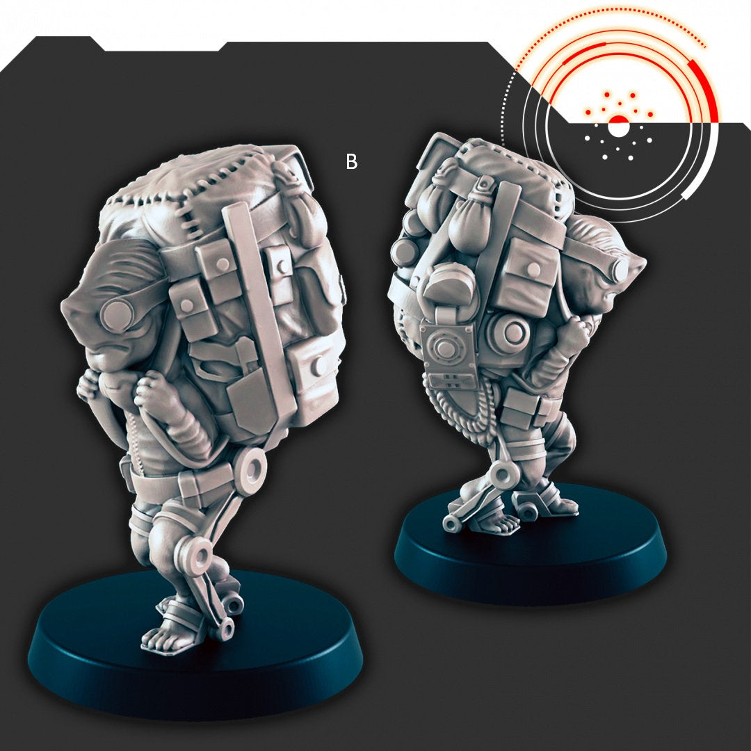 Sci-fi TITUS X mini set - EC3D | Legion | Cyberpunk | Starfinder | Scifi | Futuristic | Cybernetic | Alien | Human | Male | Female | Robot
