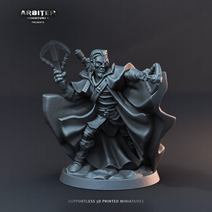 DnD Miniature Party Set 7 - 28mm Adventuring Group - Sorcerer | Fighter | Paladin | Rogue | Barbarian | Pathfinder 2E | DnD 5E | Mini Set