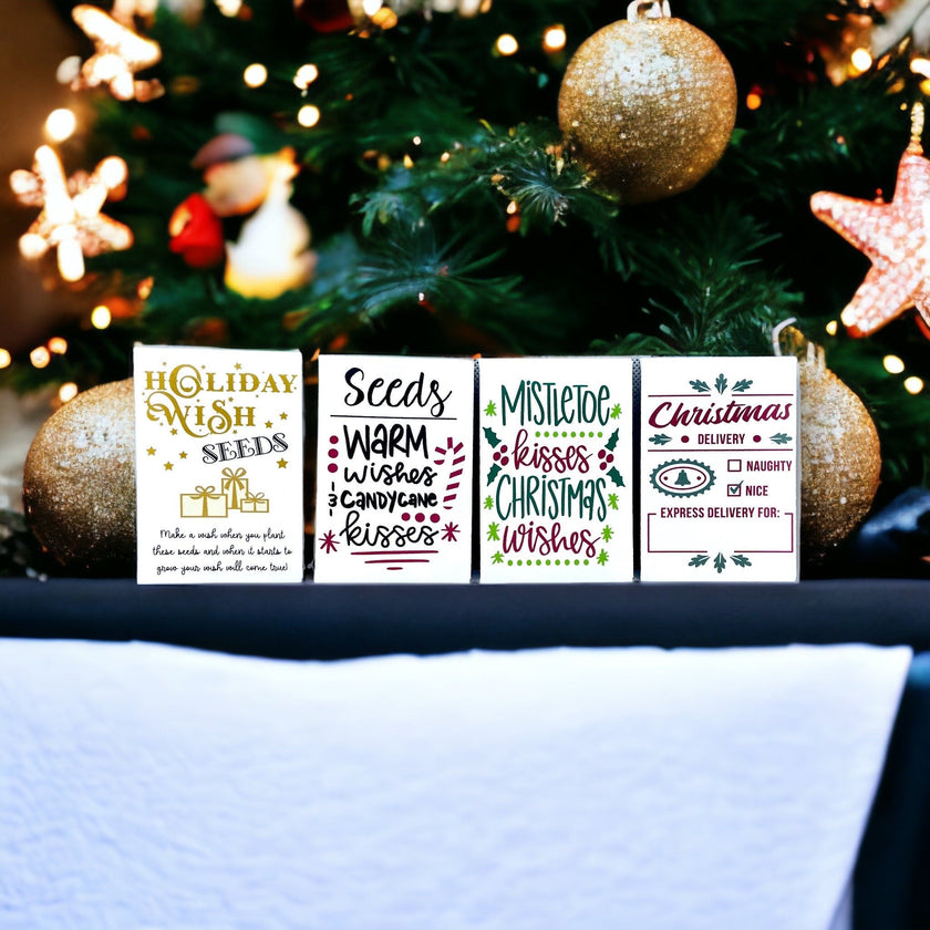 Seed Packages - Christmas - Wish Seeds - Ornament or Gift Tag - Includes 10 Packs of seeds