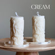 Fern Pillar Soy Candle: Sculptural Plant Design, Minimal Home Decor