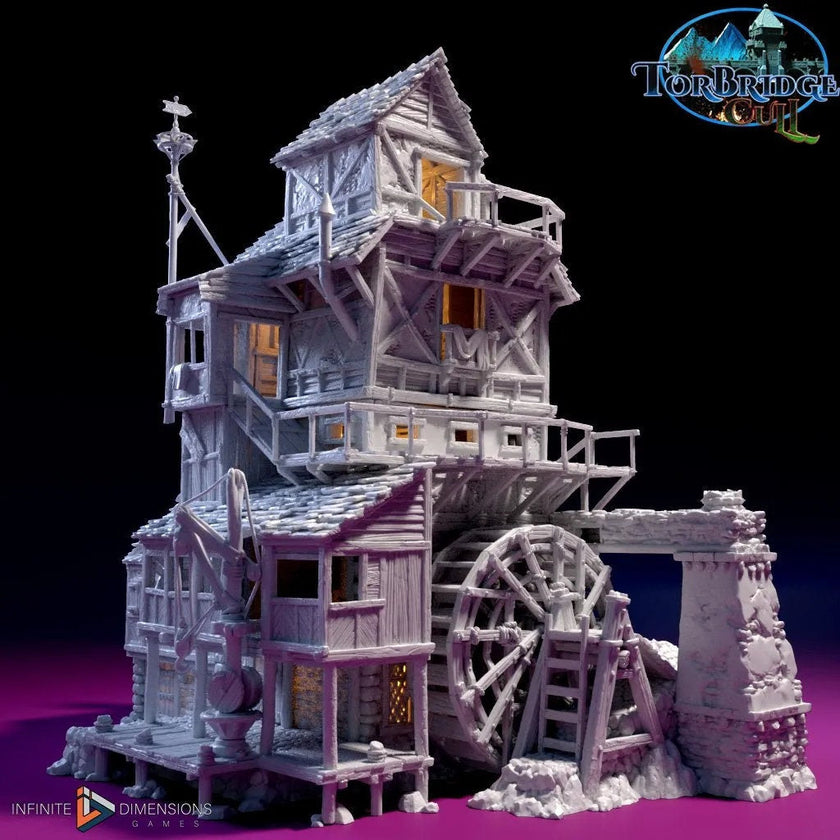 The Gruel Mill Model Building set - Dnd, Wargaming, Model Train | Village | Factory | Medieval | Fantasy | D&D | 28mm | 32mm | Pathfinder