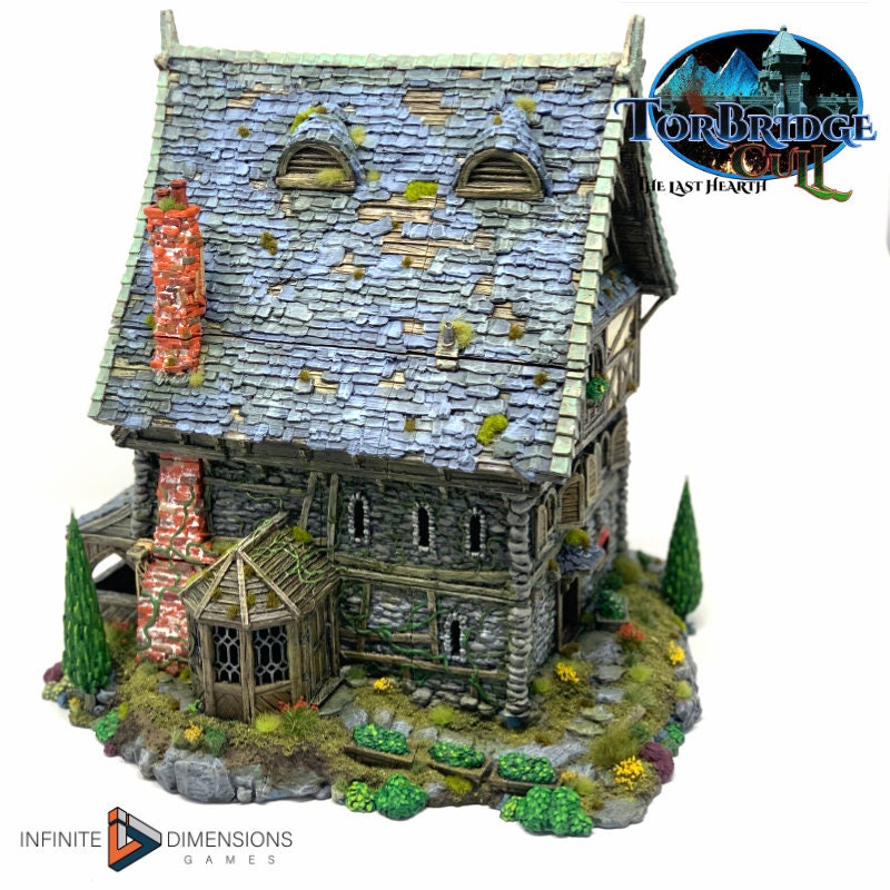 The Widow's Manor Model Building set - Dnd, Wargaming, Model Train | Village | House | Medieval | Fantasy | D&D | 28mm | 32mm | Pathfinder