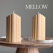 Geometric Soy Pillar Candle: Sculptural Home Decor