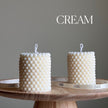 Bubble Soy Wax Pillar Candle: Geometric Home Decor