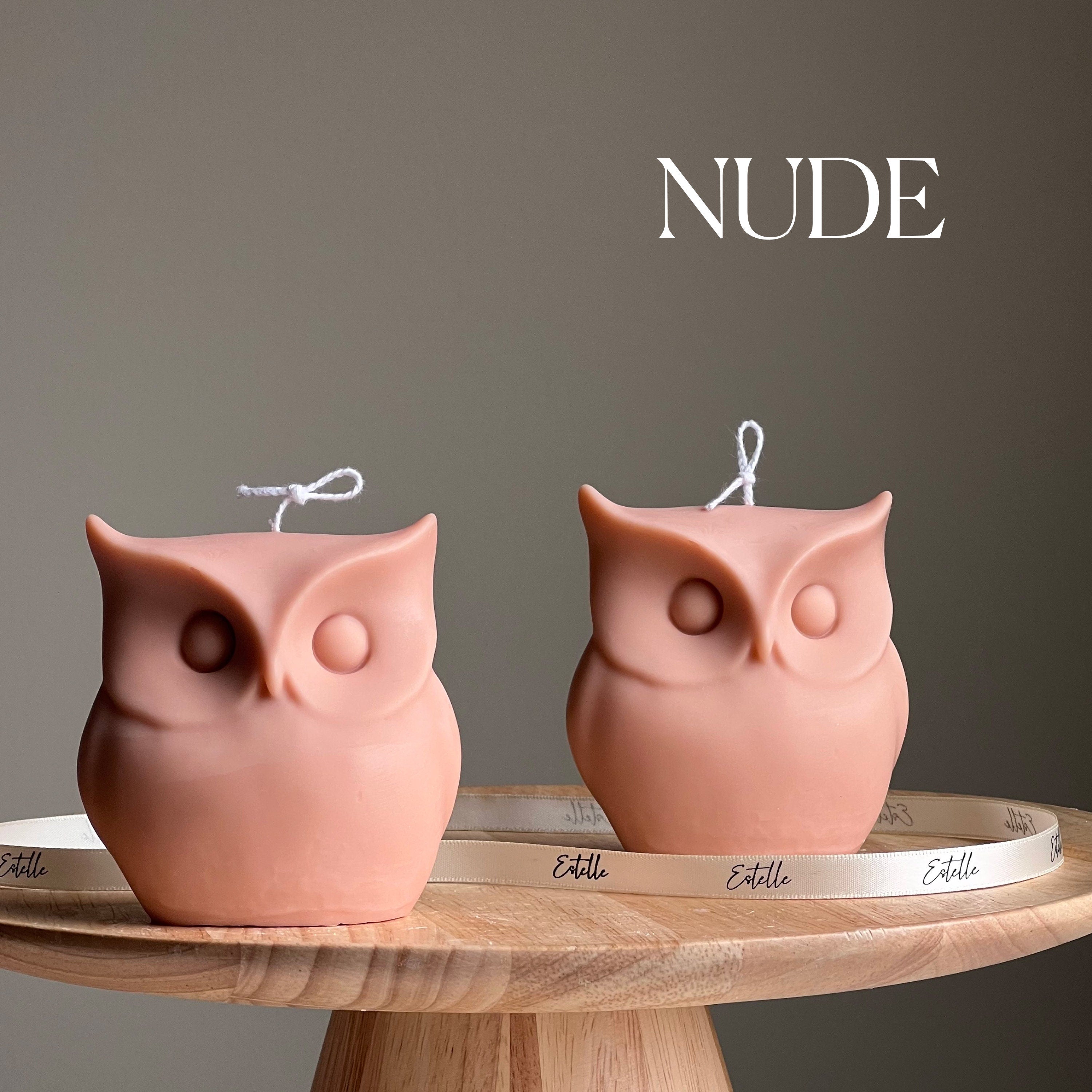 Sculptural Owl Candle | Vegan Soy Wax, Autumn Home Decor