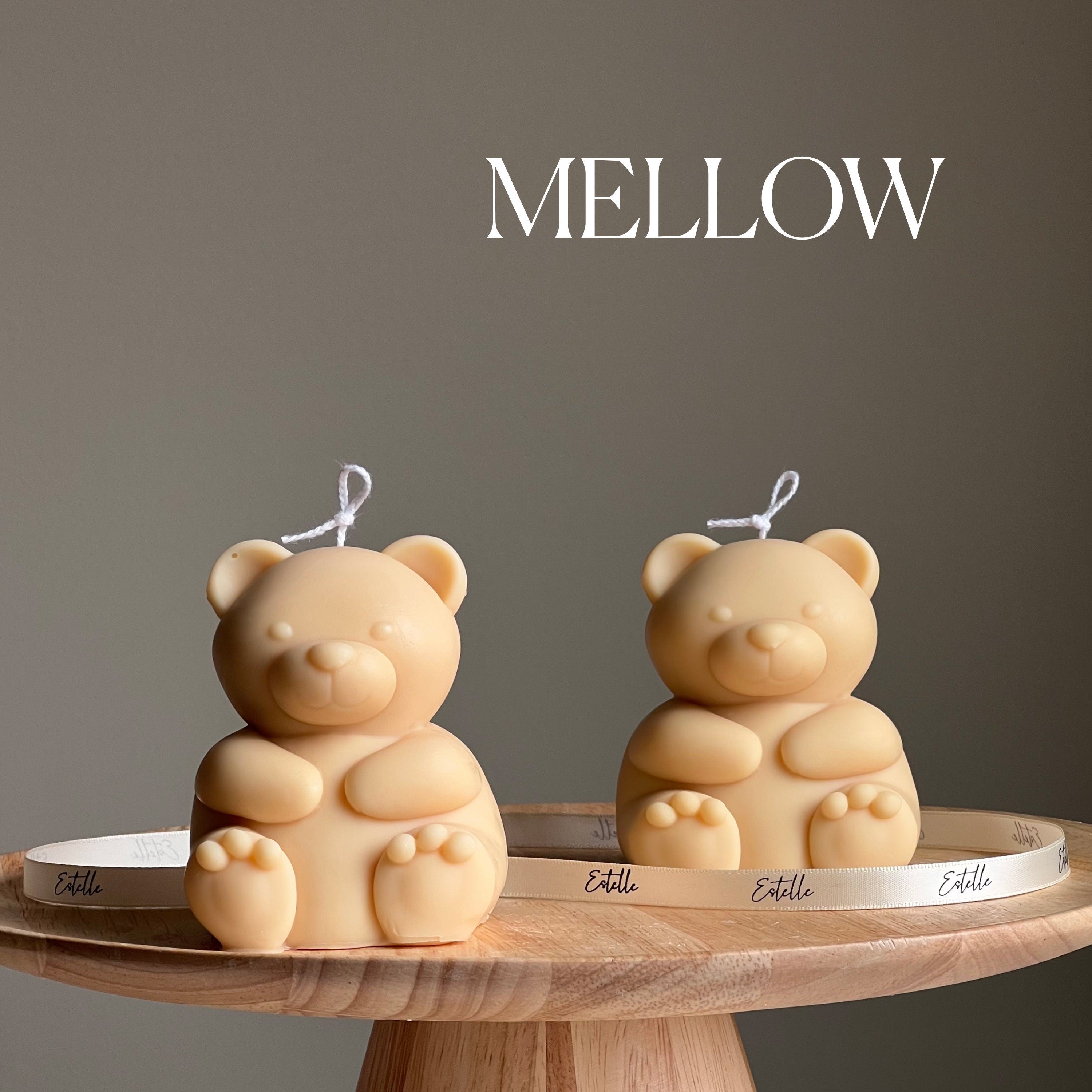 Big Teddy Soy Candle: Sculptural Home Decor, Custom Scent