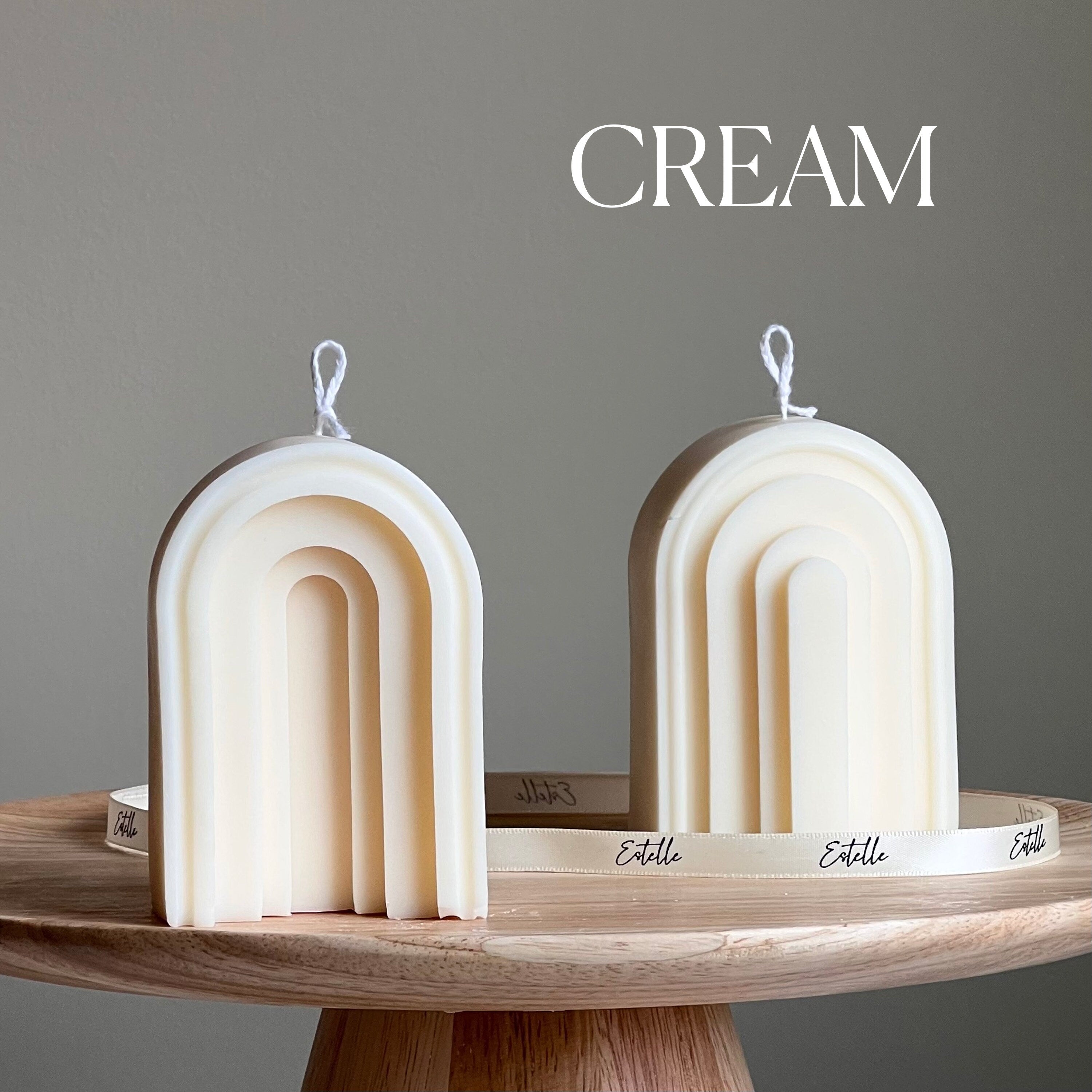 Arch Soy Candle: Sculptural Pillar Candle, Home Decor