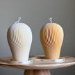 Spiral Soy Wax Candle: Hand-Poured Sculptural Pillar Candle