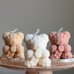 Teddy Bear Soy Wax Candle: Sculptural Bouquet Candle