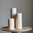 Handmade Ribbed Soy Wax Pillar Candle | Home Decor