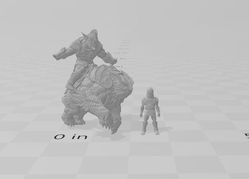 Greatgoblin Owlbear Cavalry Mini Set - Artisan Guild, DnD | Male | Fighter, Animal, Hobgoblin, Pathfinder | Orc | Wargaming | Goblin | Mount
