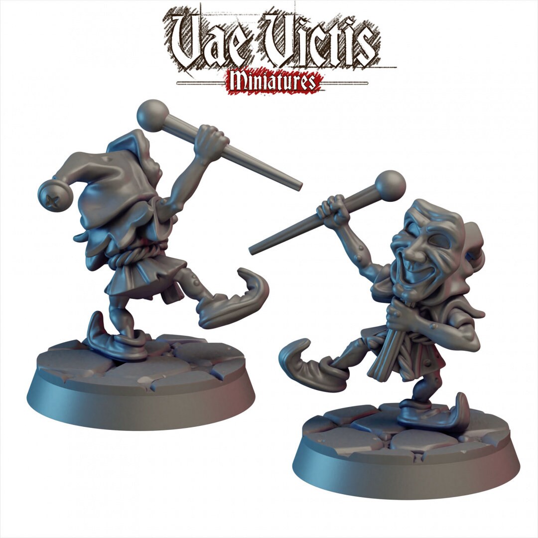 Goblin Imp Mini - Vae Victis, DnD | Dark | Goblin | Actor | Jester 28mm | Pathfinder | Fantasy | Wargaming | Mask | Grim | Tabletop | TTRPG