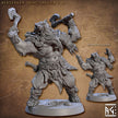 Berserker Werebear dnd Mini Set - Artisan Guild | Male | Fighter | Viking | Barbarian | Female | Pathfinder | Wargaming | Fighter, 28mm 32mm