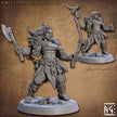 Northman Barbarians dnd Mini Set - Artisan Guild, DnD | Male | Female | Viking | Barbarian | Fighter | Pathfinder | Wargaming | 28mm 32mm