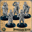 Human Commoners Set 1 mini set for DnD - EC3D | Townsfolk | Woodsman | Grave Digger | Male | Villagers | 28mm 32mm | Pathfinder | Fantasy