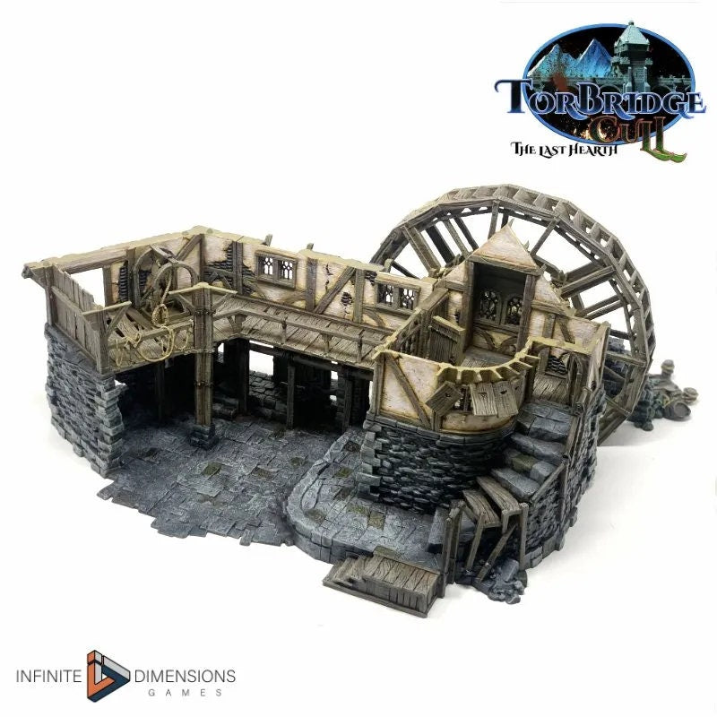 The Lumbermill Model Building set - Dnd, Wargaming, Model Train | Village | Town | Medieval | Fantasy | D&D | Terrain | Forest | Pathfinder