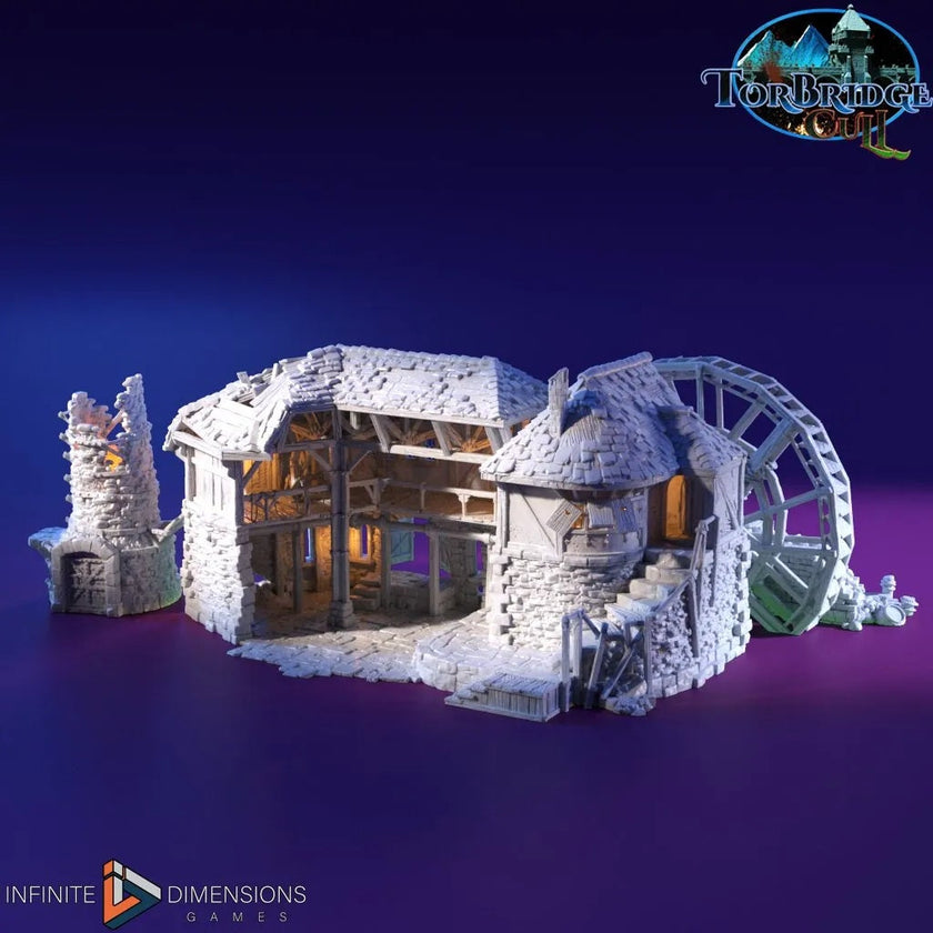 The Lumbermill Model Building set - Dnd, Wargaming, Model Train | Village | Town | Medieval | Fantasy | D&D | Terrain | Forest | Pathfinder