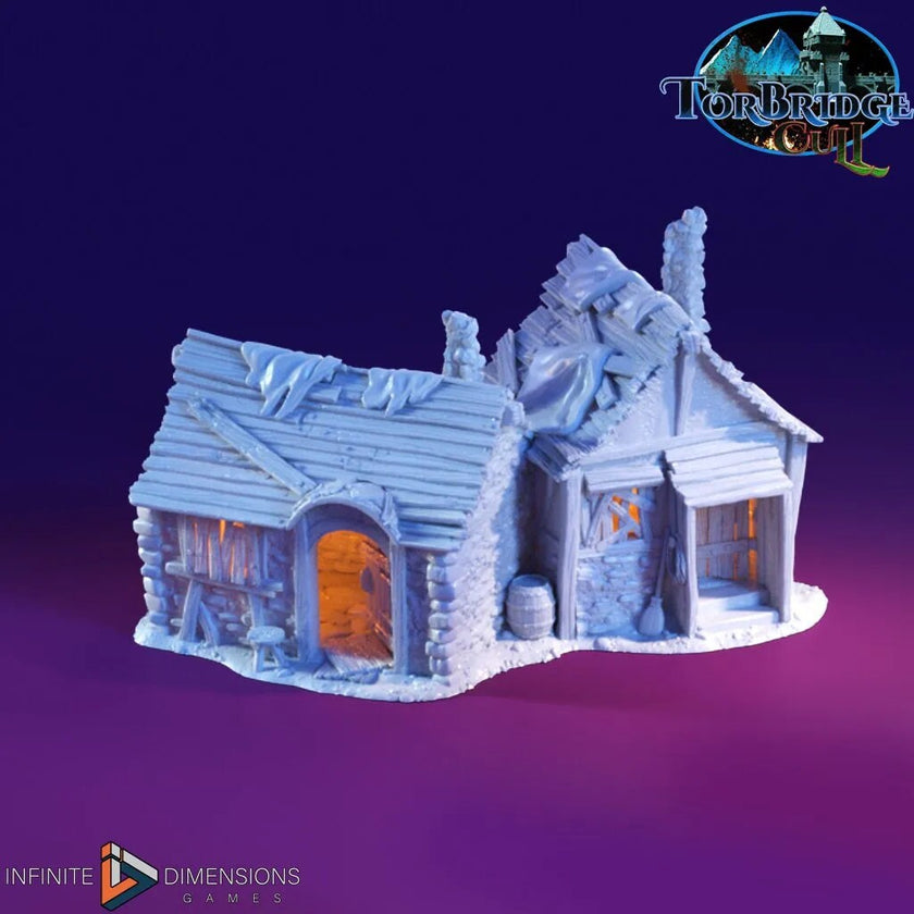 The Slum Shacks Miniature Building set - Dnd, Wargaming, Model Train | Village | Shanty | Medieval | Fantasy | D&D | Terrain | Torbridge