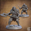 Northman Barbarians dnd Mini Set - Artisan Guild, DnD | Male | Female | Viking | Barbarian | Fighter | Pathfinder | Wargaming | 28mm 32mm