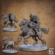 Northmen Riders dnd mini set - Viking | Norse | Male | Female | Fighter | Barbarian | Fantasy, Warhorse | Pathfinder | Wargaming, 28mm 32mm