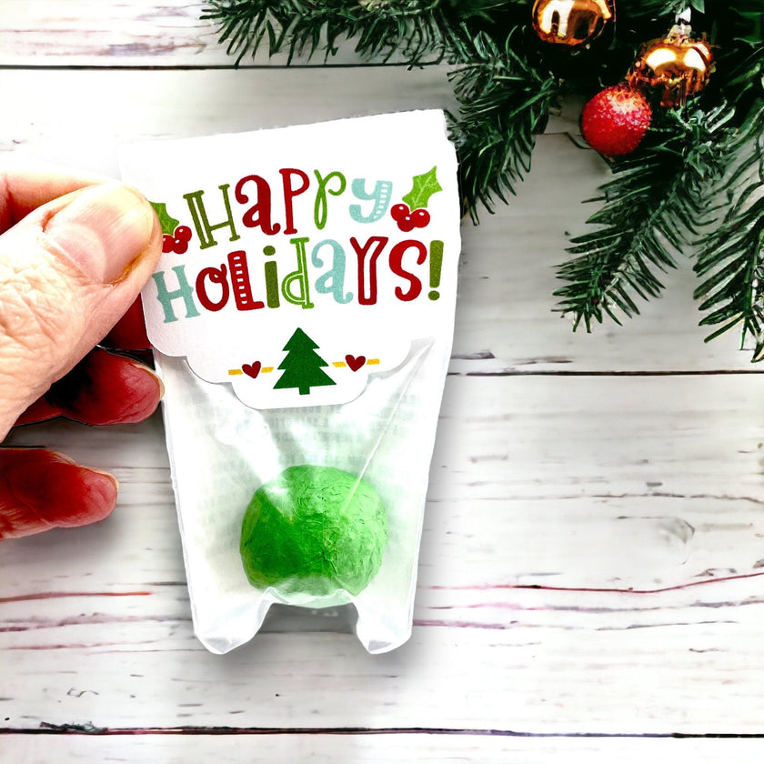 Seed Bombs - Christmas Themed with Merry Christmas or Happy Holidays - Canadian Wildflower