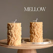 Wave Pillar Soy Candle: Handmade Decorative Unscented Candle