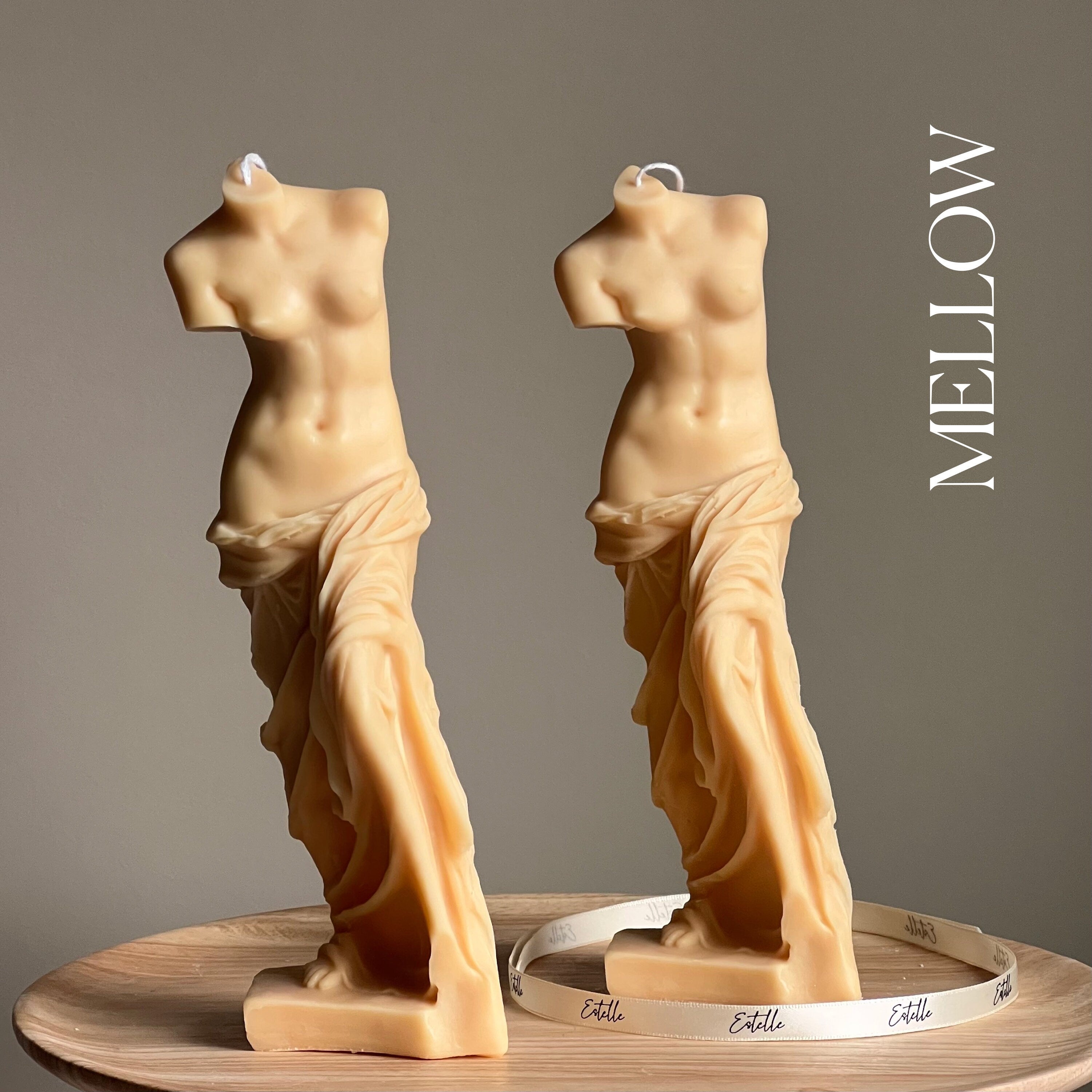 Venus Soy Wax Candle | Torso Female Figure, Handmade Decor