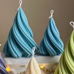 Swirl Ribbed Christmas Tree Candle | Handmade Soy Wax Decor