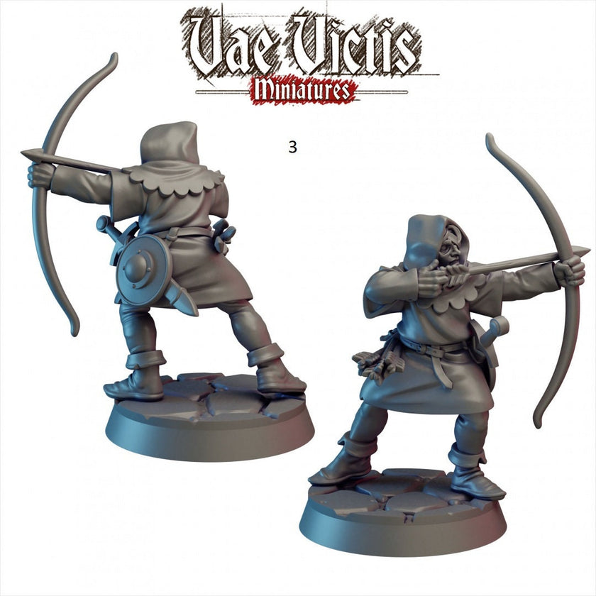 Bowmen of the Kingdom 28/32mm mini set - Vae Victis | DnD | Archer | Villager | Ranger | Human | Pathfinder | TTRPG | Wargaming | Frostgrave