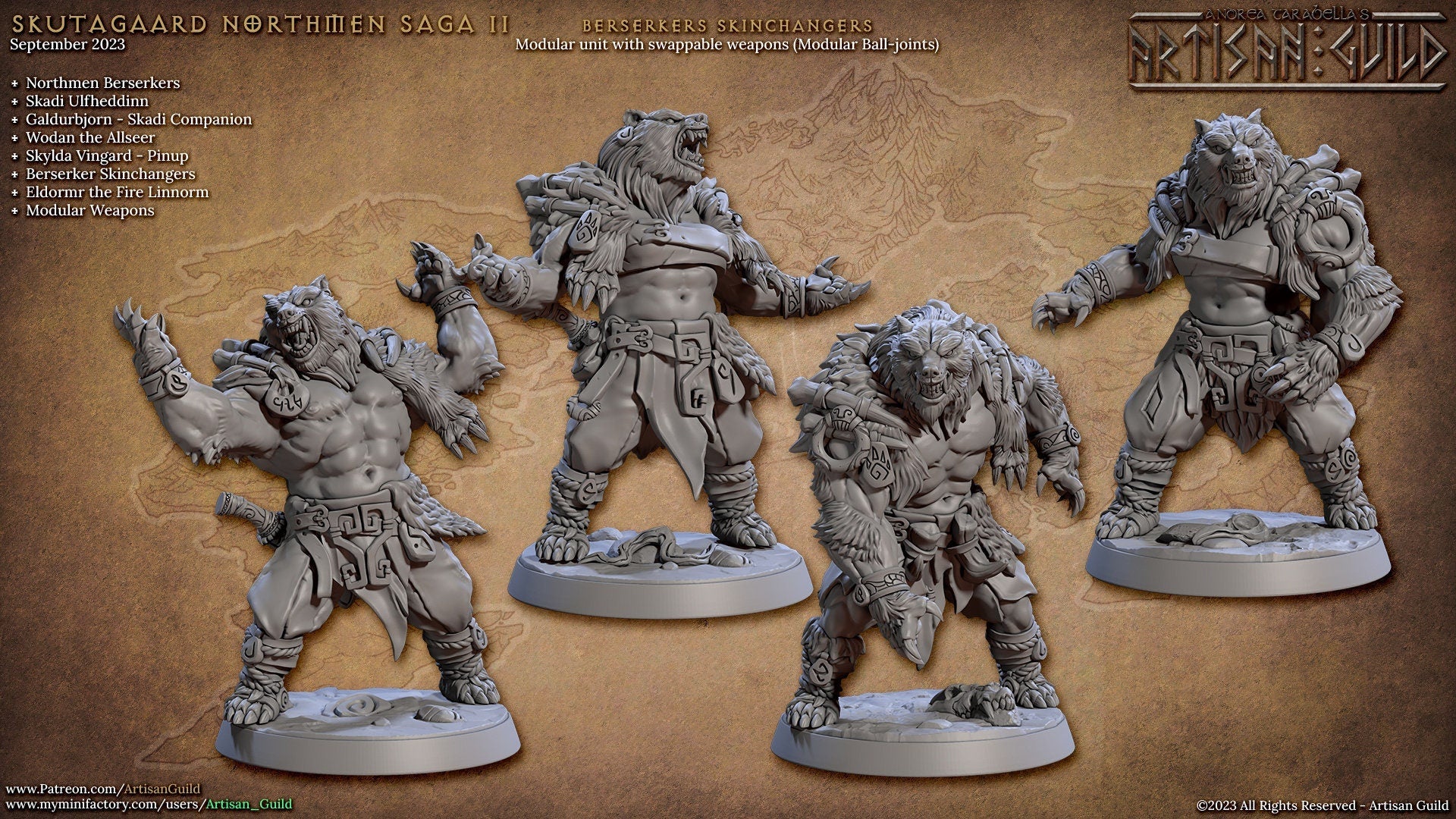 25 Viking Dnd Mini Set 2 - Artisan Guild | Male | Female | Norse | Fighter | Viking | Druid | Wizard | Pathfinder | Wargaming | 28mm 32mm