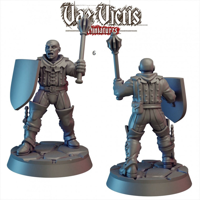 Human Mercenaries 28/32mm mini set - Vae Victis | DnD | Fighter | Villager | Soldier | Guards | Pathfinder | TTRPG | Wargaming | Frostgrave