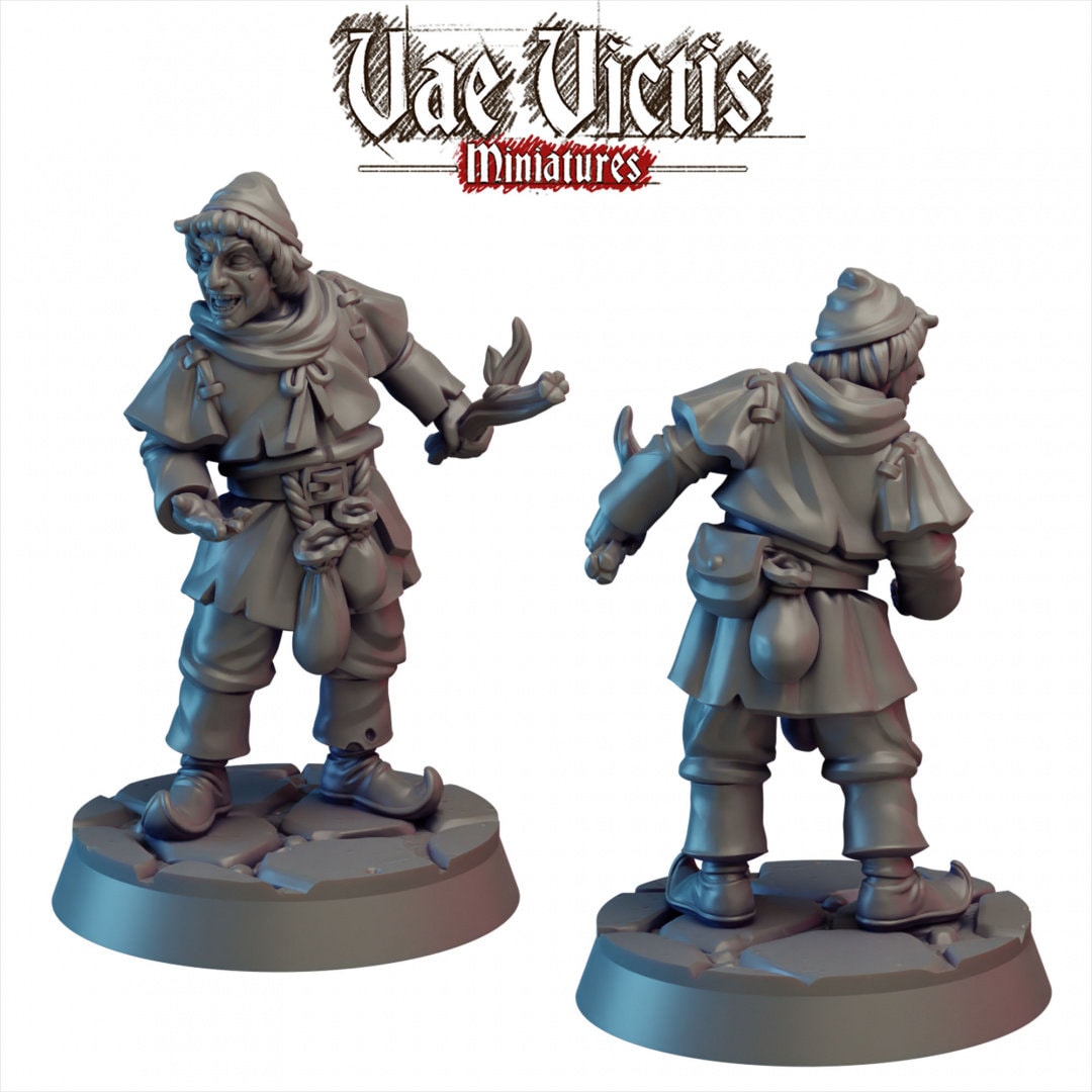 Peasant Squire 28/32mm mini - Vae Victis | DnD | Villager | Commoner | Human | Male | Pathfinder | TTRPG | Wargaming | Frostgrave | Town