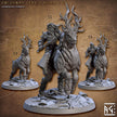 Elven Riders 28/32mm mini set - Artisan Guild | Alfar | Drow | Male | Female | Fighter | Ranger| Pathfinder | Wargaming | Elk | Cavalry Elf
