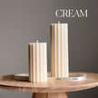 Ribbed Soy Wax Pillar Candle | Handmade Decorative Candle