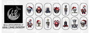 Skeleton Christmas Decals