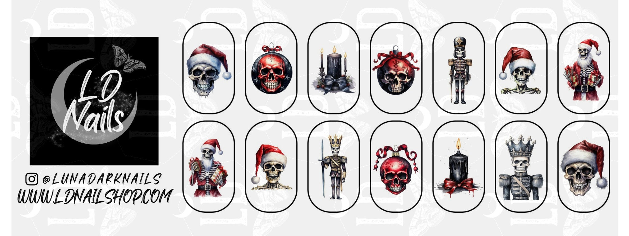 Skeleton Christmas Decals