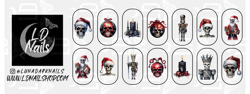 Skeleton Christmas Decals