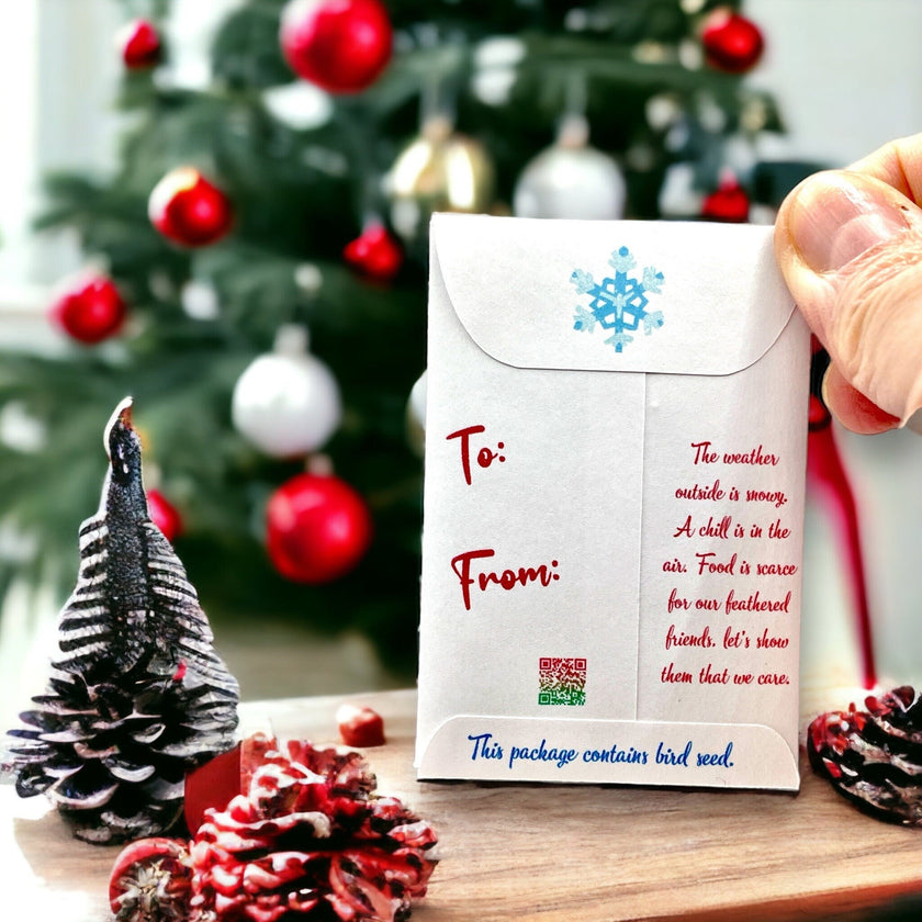 Seed Packages - Christmas - Bird Seed Gnome Designs - Ornament or Gift Tag - Includes 10 Packs of bird seed