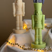 Handmade Nutcracker Candle: Sculptural Christmas Decor Gift