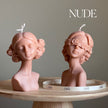 Handmade Blinded Lady Soy Wax Candle | Torso Female Candle