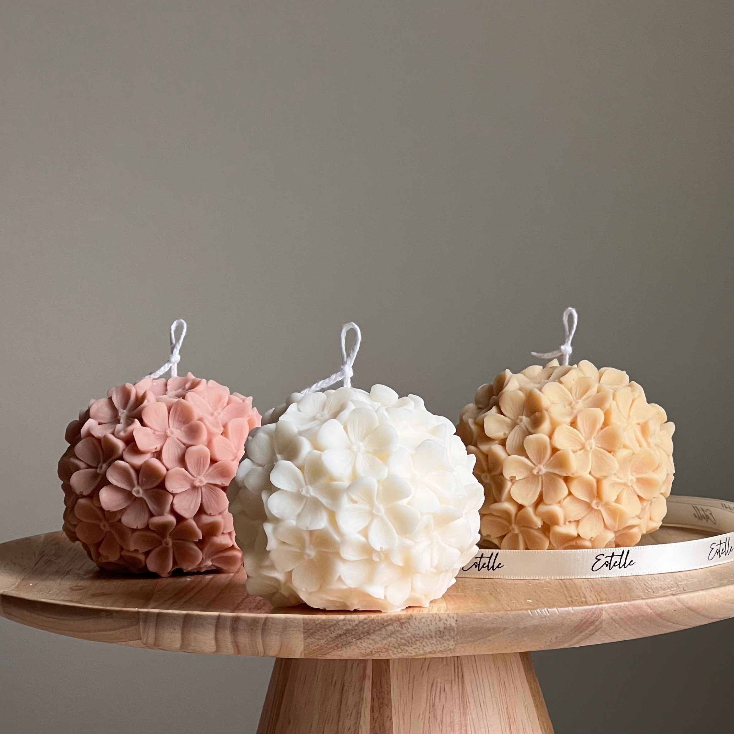 Handmade Hydrangea Soy Wax Candle | Floral Home Decor