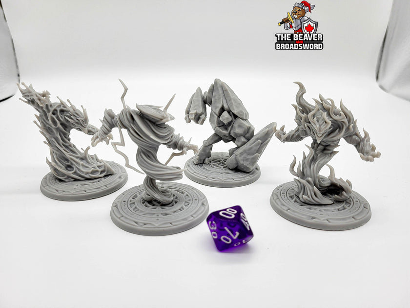 Summoned Elementals - Artisan Guild | Fire | Earth | Water | Air | Elemental | Druid | Wildfire | Wizard | Sorcerer | DnD | Pathfinder
